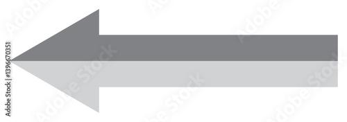 Long left Bold arrow. Colorful variety yellow, black, red, blue and green arrow icon. Long Bold arrow. Vector illustration. 