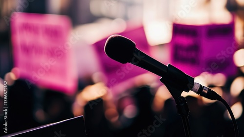 Serious politician speaking at press conference podium with microphone, intense expression during public speech, political leader addressing media, government official making statement
