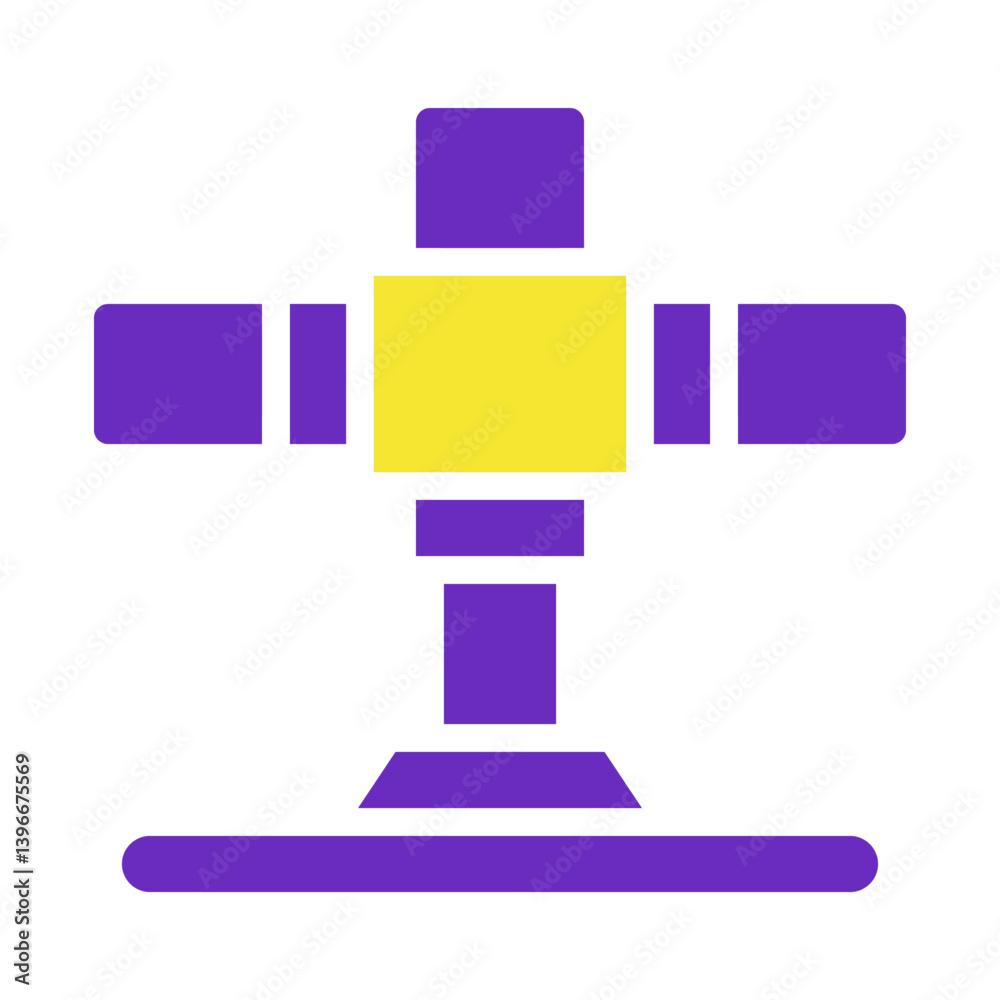 Abstract Vector Symbol, Geometric Purple Yellow Abstract Vector Symbol, Geometric Purple Yellow