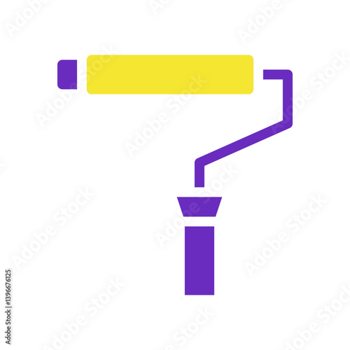 Vibrant Paint Roller Icon for Creative Designs