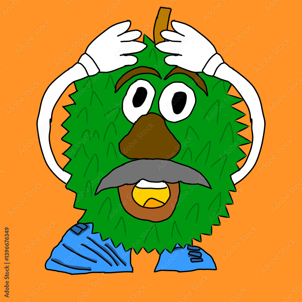 Fototapeta premium ood, fruit, illustration, vector, cartoon, set, icon, isolated, strawberry, fresh, pear, healthy, funny, orange, banana, character, background, apple, cute, design, face, cherry, flat, organic, lemon,
