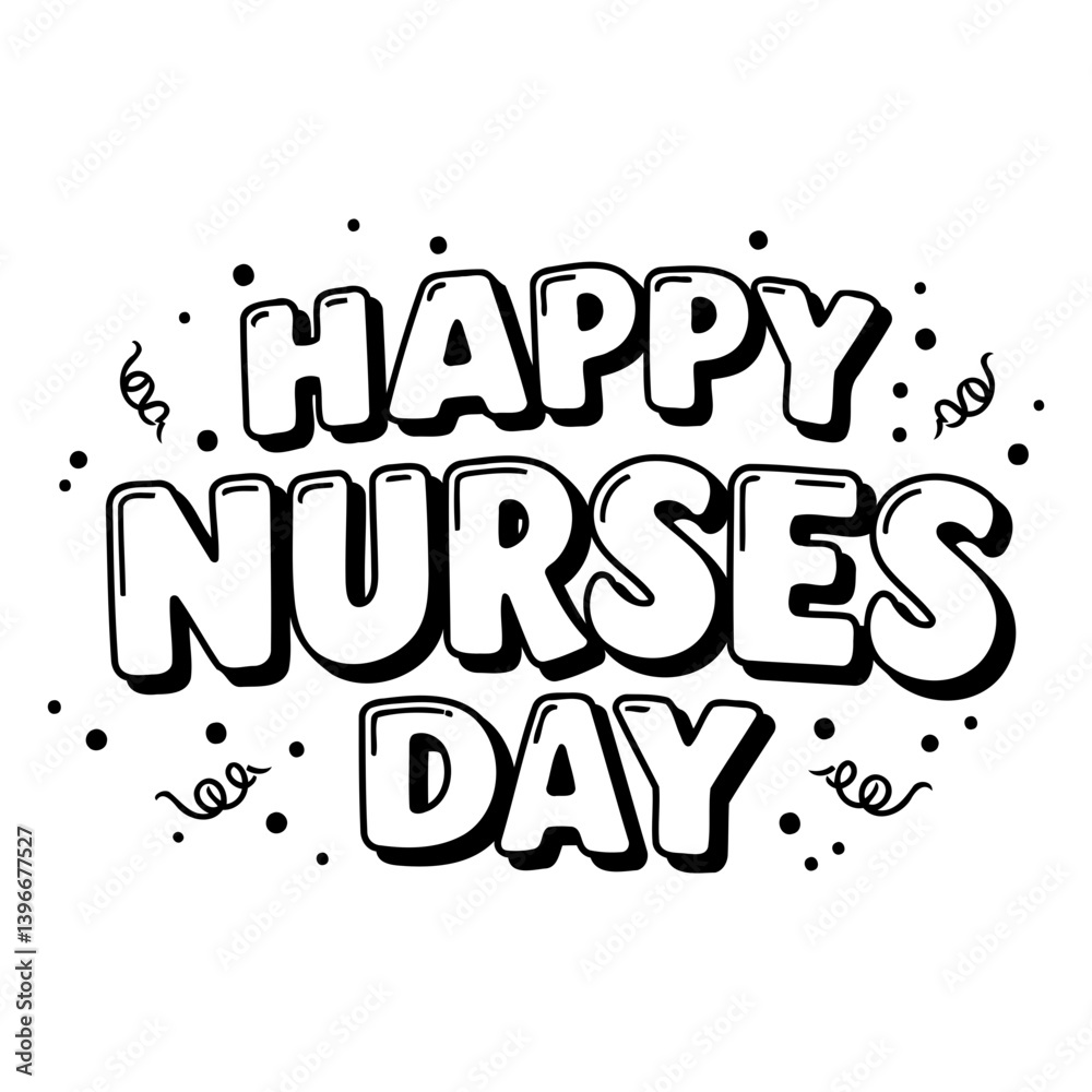 Fototapeta premium Happy Nurses Day Graphic
