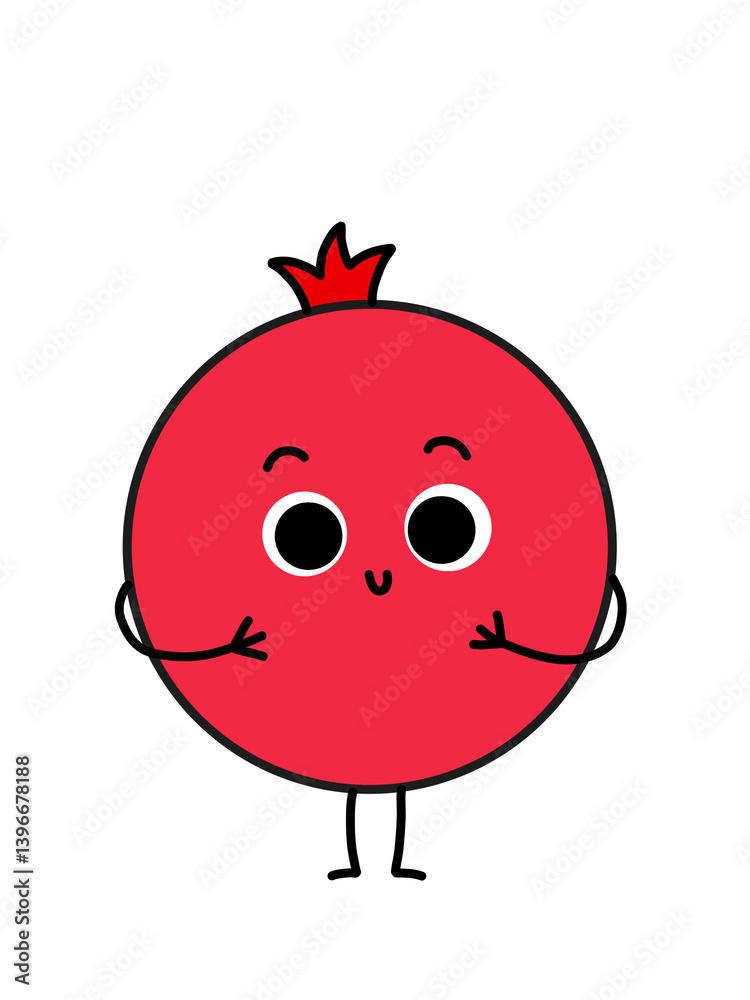 Obraz premium ood, fruit, illustration, vector, cartoon, set, icon, isolated, strawberry, fresh, pear, healthy, funny, orange, banana, character, background, apple, cute, design, face, cherry, flat, organic, lemon,
