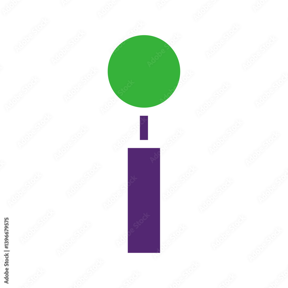 Minimalist Abstract Design Green Sphere Purple Box Minimalist Abstract Design Green Sphere Purple Box