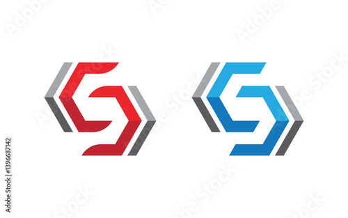 S Letter Logo  Icon illustration design Template v.9