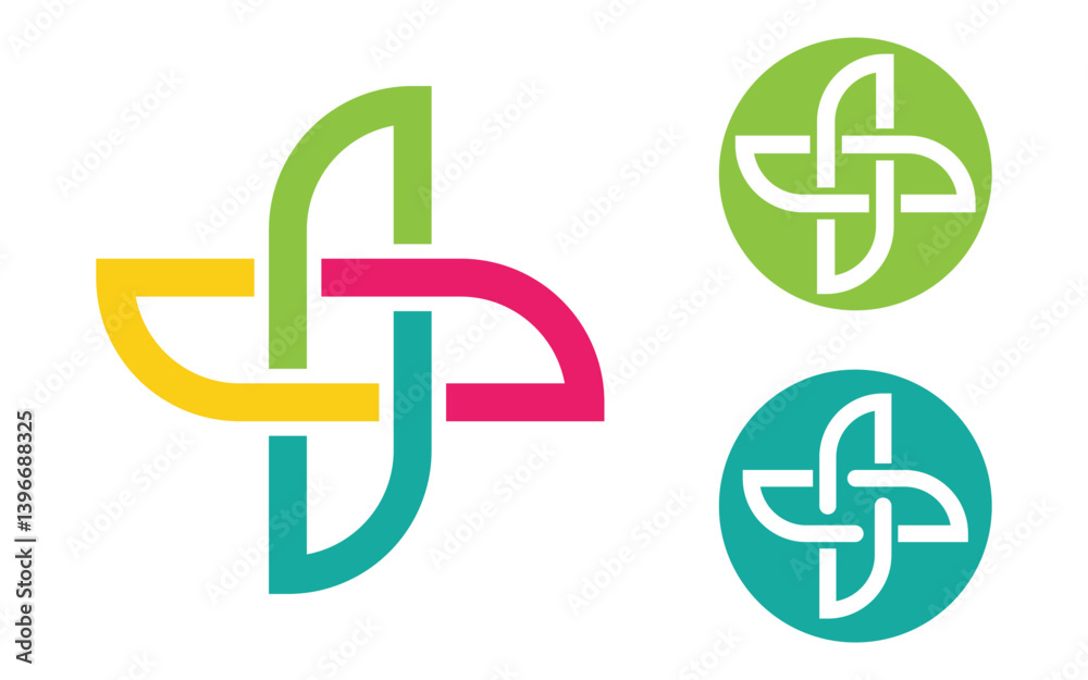 Hospital Healthy life Medical with leaf Logo template v.10 Hospital Healthy life Medical with leaf Logo template v.10