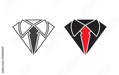 Tuxedo man exclusive template vector icon illustration v.1