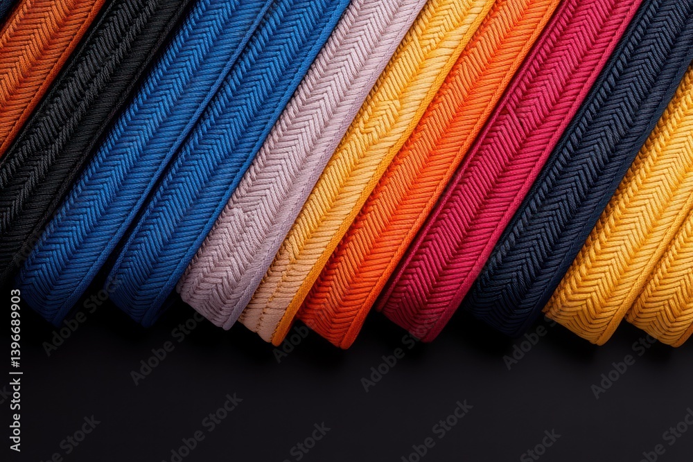 Vibrant Paracord Background with Multiple Colors