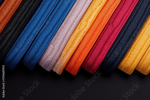 Obraz na płótnie Vibrant Paracord Background with Multiple Colors w salonie