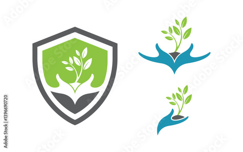 Nature leaf ecology vegan concept Logo illustration v.88