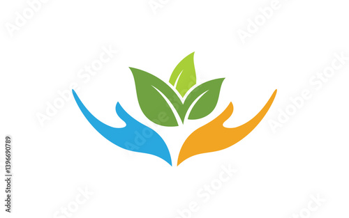 Nature leaf ecology vegan concept Logo illustration v.91