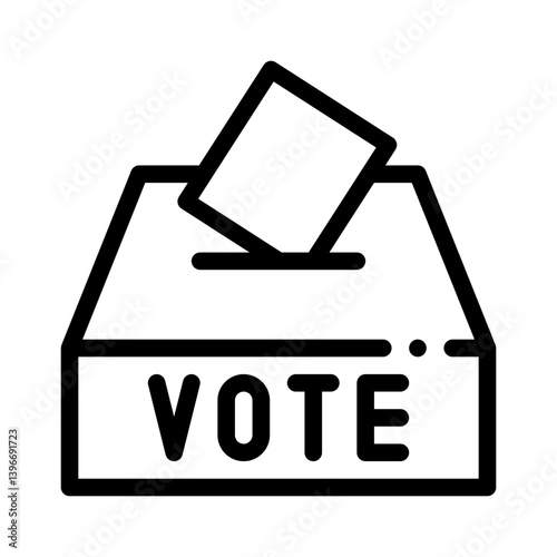 vote box line icon