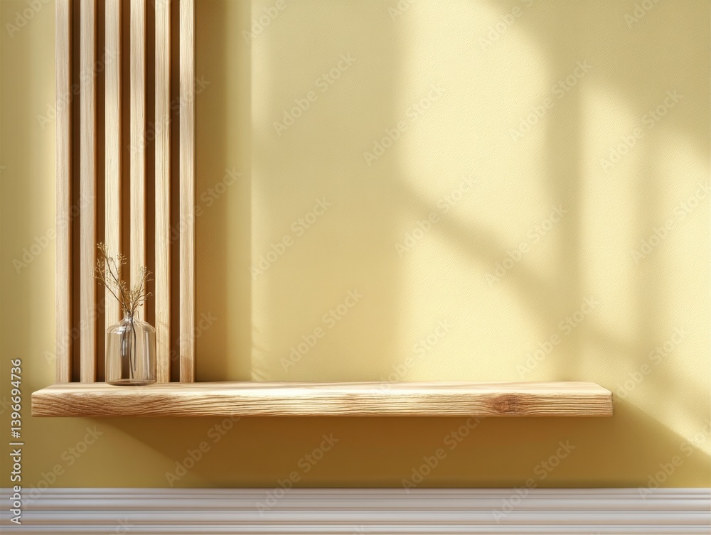 Sunlight softly caresses a light yellow wall, illuminating a rustic wooden window sill A clear glass vase holds delicate dried flowers, casting subtle shadows The simplicity of the scene evokes a Sunlight softly caresses a light yellow wall, illuminating a rustic wooden window sill A clear glass vase holds delicate dried flowers, casting subtle shadows The simplicity of the scene evokes a