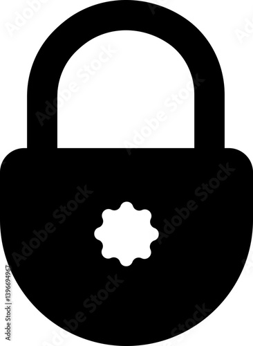 Security lock icons in flat. isolated on transparent background.