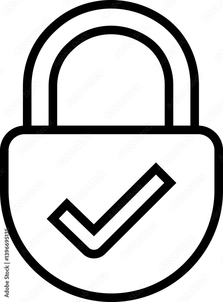 Security lock icons in line. isolated on transparent background. Security lock icons in line. isolated on transparent background.