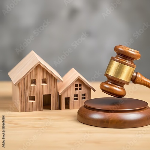 gavel and house