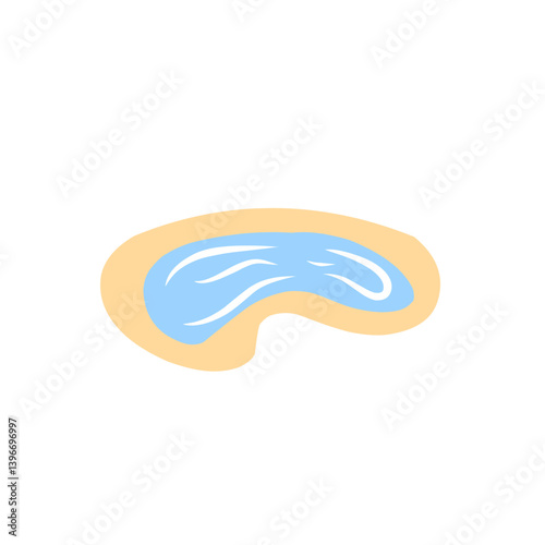 illustration of an oasis pond