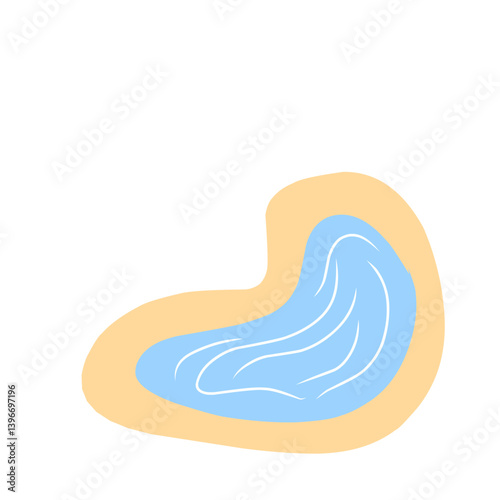 illustration of an oasis pond