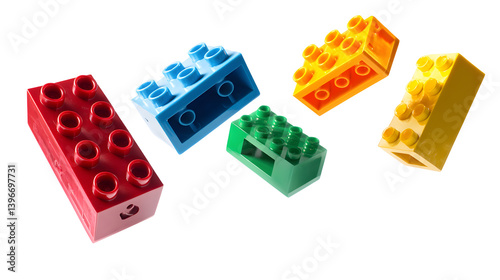 Vibrant plastic construction toys offering endless possibilities for creativity