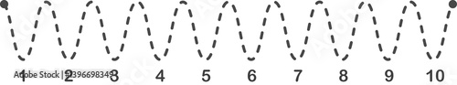Dotted wave tracing with ordinal number.