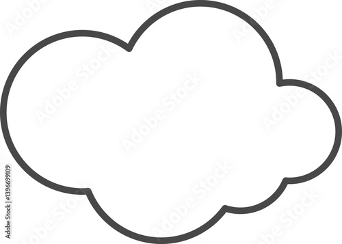 Tableau sur toile White clouds for coloring.