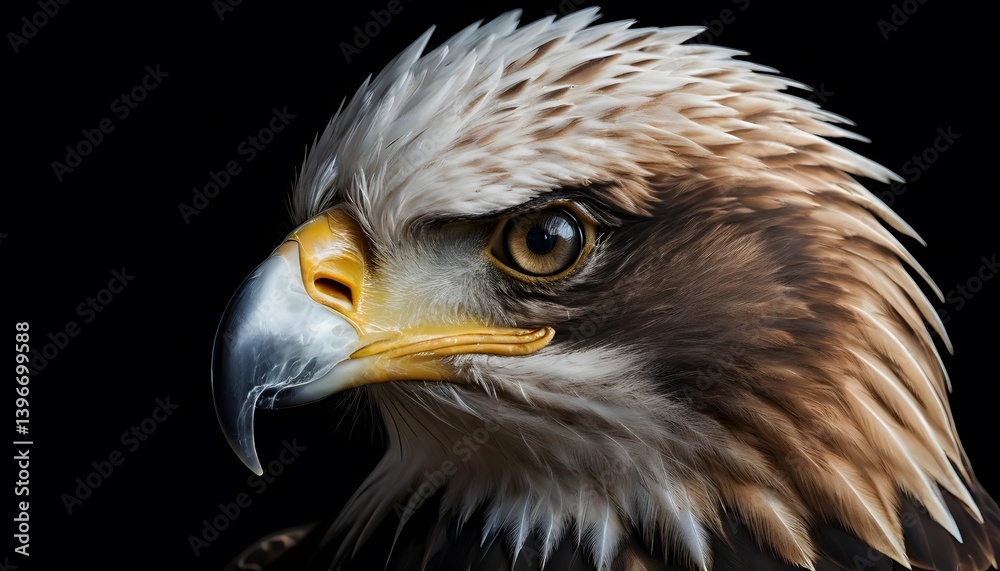 Fototapeta premium Close-up of a majestic golden eagle's head and neck.