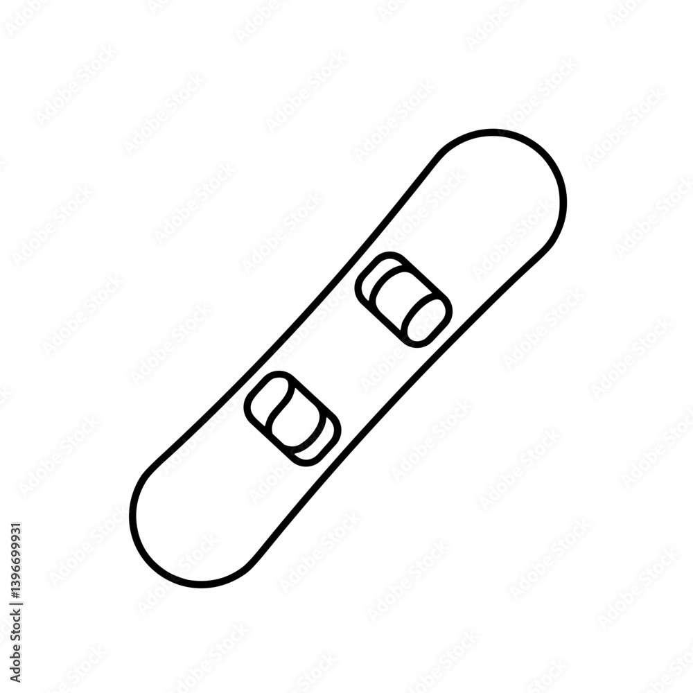 Snowboard outline design for winter sports enthusiasts Snowboard outline design for winter sports enthusiasts