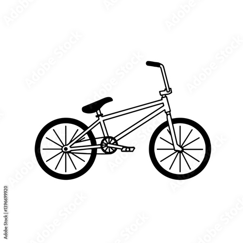 BMX bicycle silhouette design against a white background  