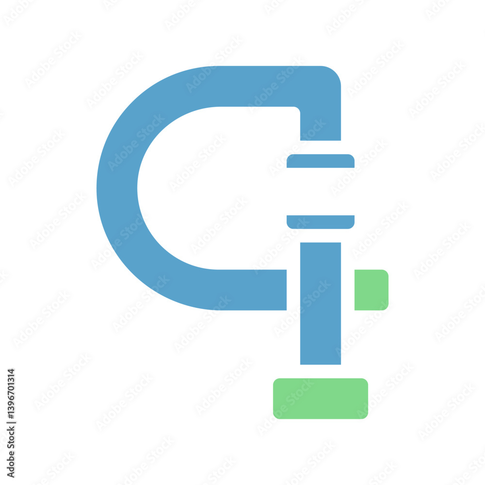 Stylized C-Clamp Illustration: A Blueprint for Precision, Engineering, and Design Stylized C-Clamp Illustration: A Blueprint for Precision, Engineering, and Design