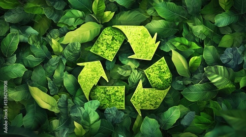 Eco-friendly recycling energy, ecology environment circle vector illustration, green energy to save Earth