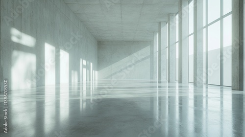 Empty Room with Minimalist Interior for Creative Projects