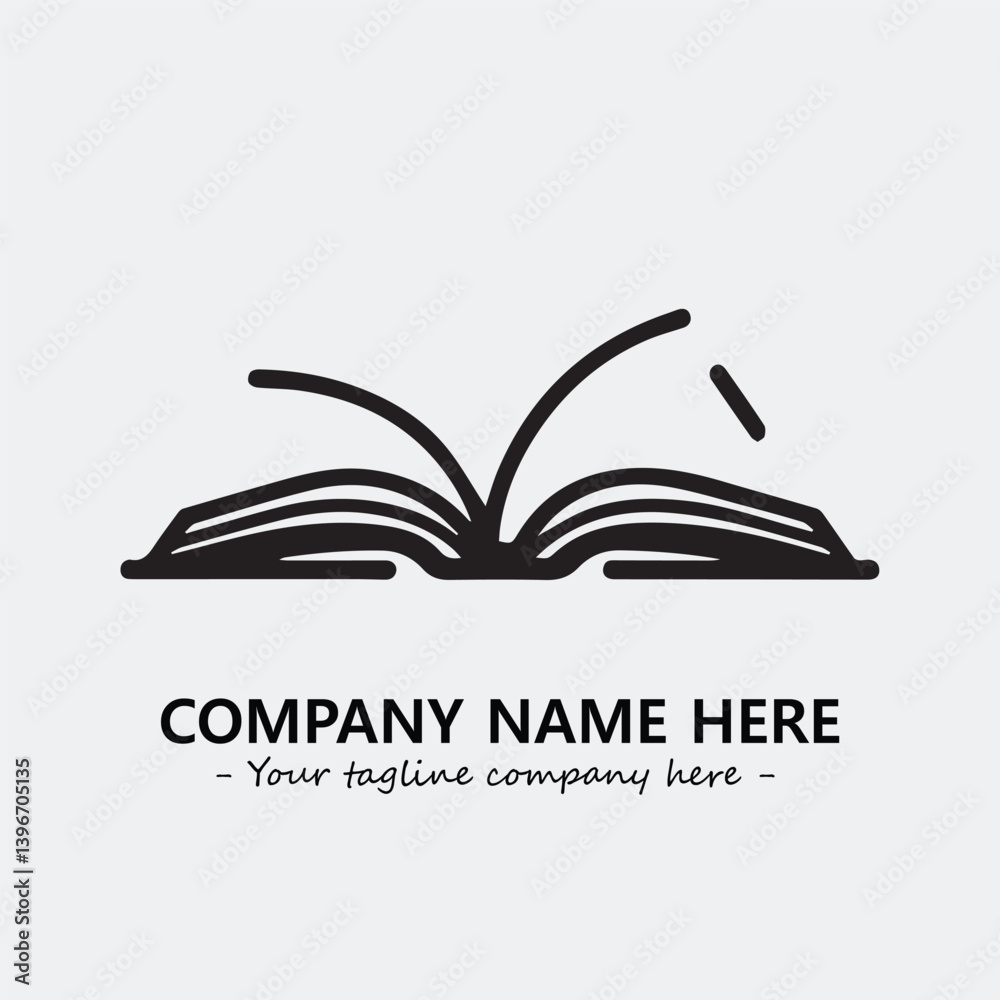 Book illustration black and white for logo company vector image
Book illustration black and white for logo company vector image