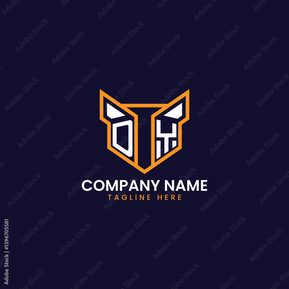 Fototapeta premium Tech-Inspired Geometric Logo Design