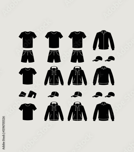 cloths mockup, vector mockup, digital, vector t shirts, vector shirts, silhouette clothing, shirt, clothes, fashion, vector, t-shirt, jacket, dress, illustration, set, wear, design, polo, coat, men, t