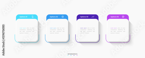 Vector Infographic label design template with icons and 4 options or steps. Can be used for process diagram, presentations, workflow layout, banner, flow chart, info graph.