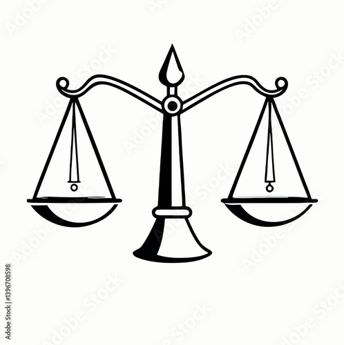 Vsai classic scales of justice representing legal fairness and equality