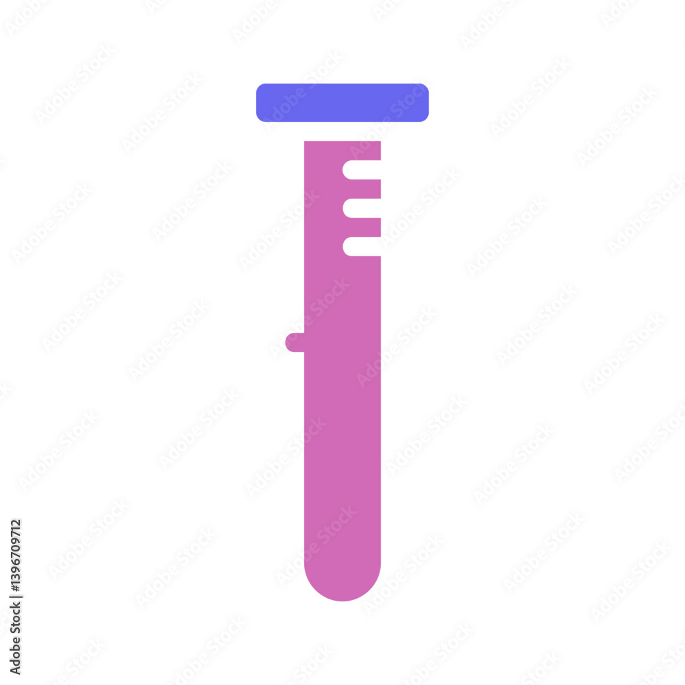 Minimalist laboratory test tube illustration depicting scientific experimentation