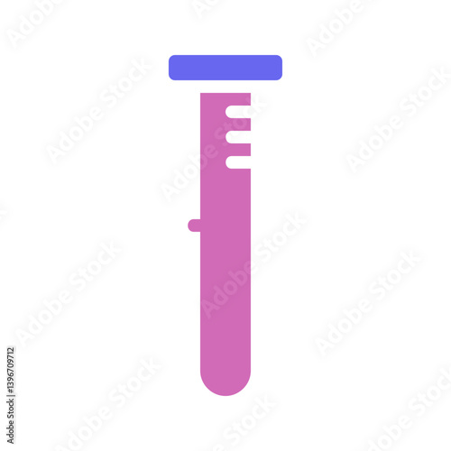Minimalist laboratory test tube illustration depicting scientific experimentation
