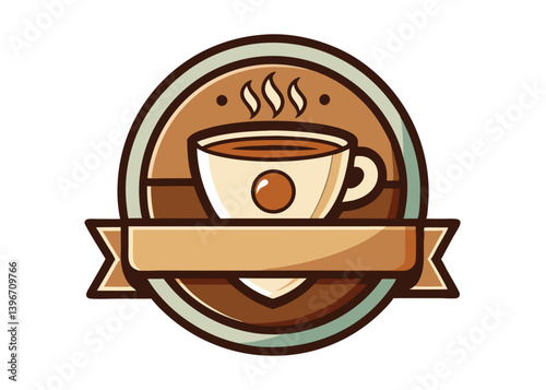Coffee logo, suitable for coffee shop logo or product brand identity. coffee logo design vector illustration