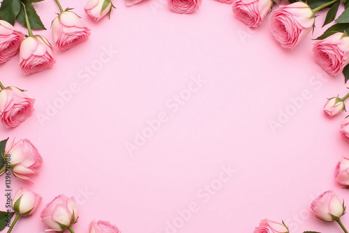 pink flowers on a pink background