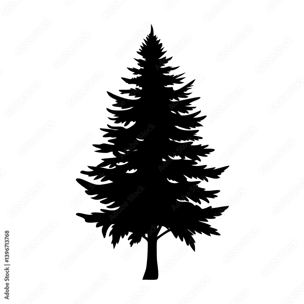 pine tree icon, pine tree silhouette vector illustration-simple silhouette illustration of pine tree, perfect for pine tree logos and icons pine tree icon, pine tree silhouette vector illustration-simple silhouette illustration of pine tree, perfect for pine tree logos and icons