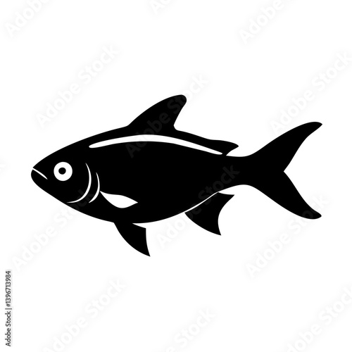 congo tetra fish icon, congo tetra fish silhouette vector illustration-simple silhouette illustration of congo tetra fish, perfect for congo tetra fish logos and icons