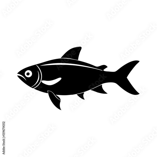 rummy nose tetra fish icon, rummy nose tetra fish silhouette vector illustration-simple silhouette illustration of rummy nose tetra fish, perfect for rummy nose tetra fish logos and icons