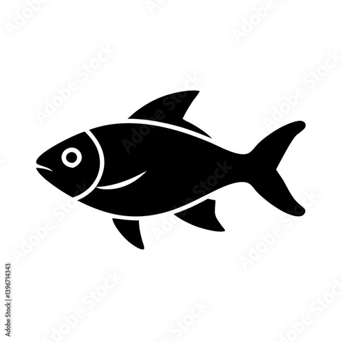 lemon tetra fish icon, lemon tetra fish silhouette vector illustration-simple silhouette illustration of lemon tetra fish, perfect for lemon tetra fish logos and icons