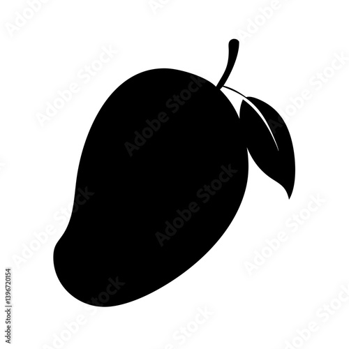 mango icon, mango silhouette vector illustration-simple silhouette illustration of mango, perfect for mango logos and icons
