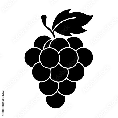 grape icon, grape silhouette vector illustration-simple silhouette illustration of grape, perfect for grape logos and icons