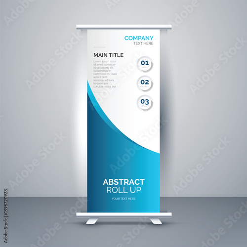 Business roll up display standee for presentation purpose