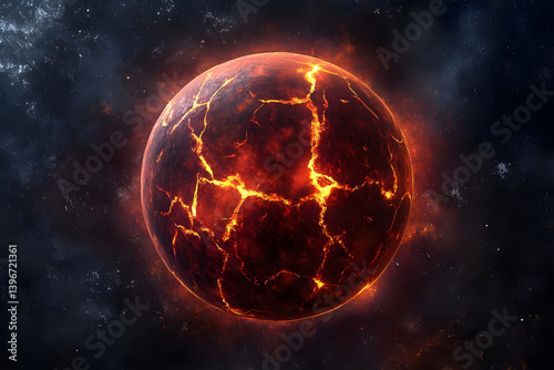 Fiery Planet Explodes in Space, Cosmic Inferno