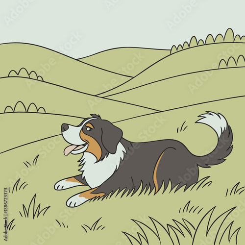 ​The Bernese Mountain Dog is a large, gentle, and playful breed known for its friendly and easygoing temperament. Originating from Switzerland, these dogs are loyal family companions and excellent wit