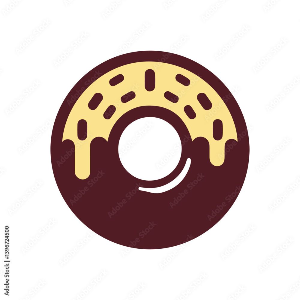 Fototapeta premium donut vector silhouette clip art logo design